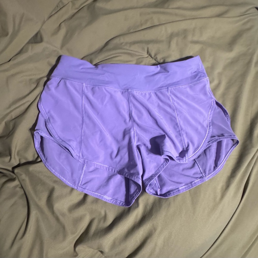 Purple lululemon speed up shorts